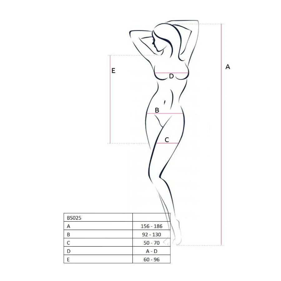 PASSION - FEMME BS025 BODYSTOCKING NOIR STYLE ROBE TAILLE UNIQUE